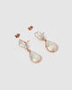 Miz Casa & Co Ambra Earrings Rose Gold Pearl