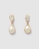Miz Casa & Co Ambra Earrings Rose Gold Pearl