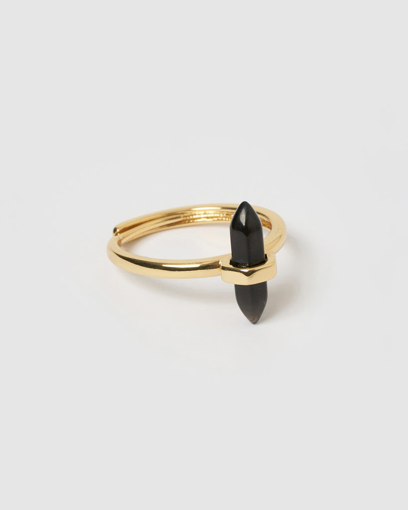 Miz Casa & Co Amy Ring Gold Black