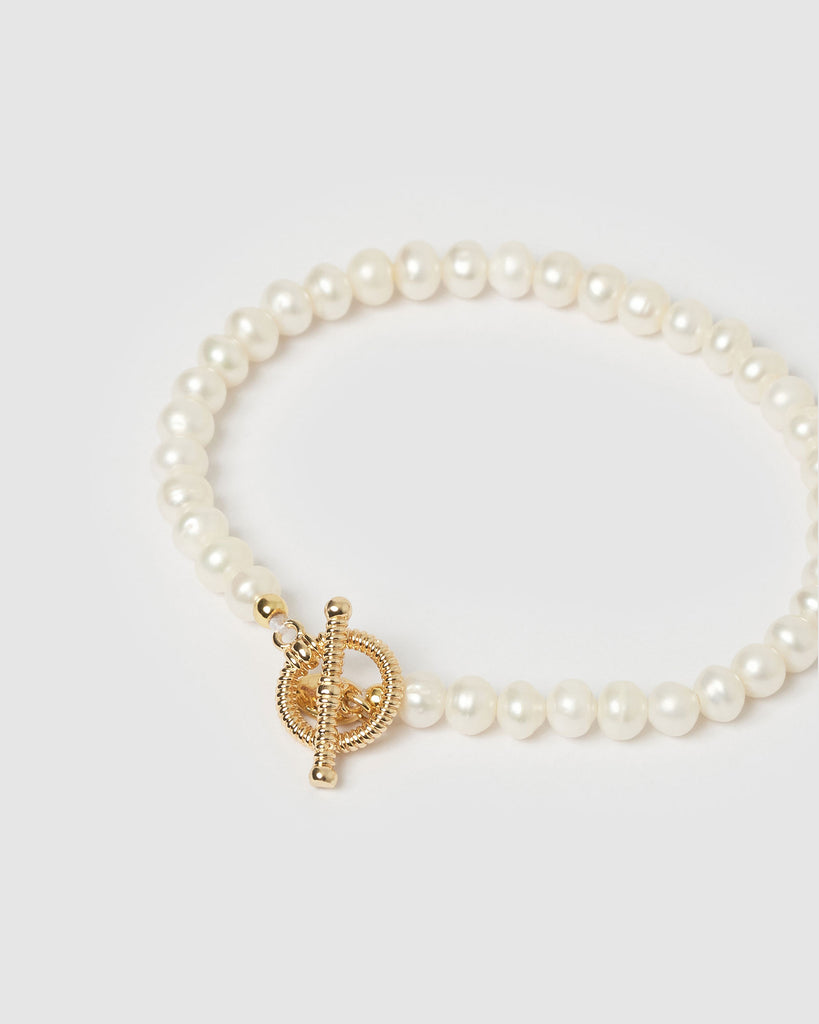 Miz Casa & Co Ava Bracelet Gold Pearl