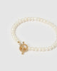 Miz Casa & Co Ava Bracelet Gold Pearl