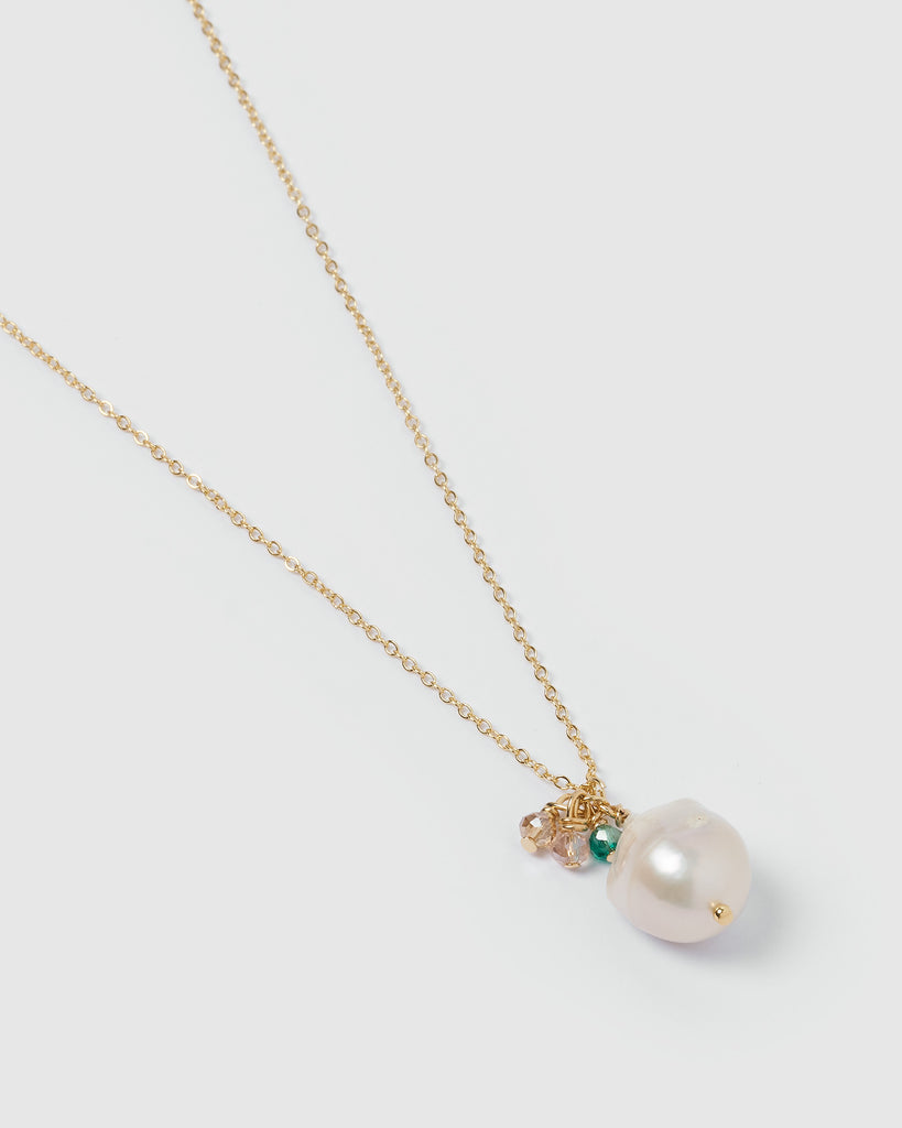 Miz Casa & Co Avalon Pearl Pendant Necklace Gold Pearl