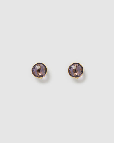Miz Casa & Co Wanderer Earrings Gold Rose Quartz