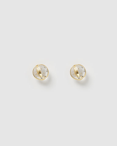 Miz Casa & Co Wanderer Earrings Gold Rose Quartz