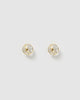 Miz Casa & Co Marci Stud Earrings Clear Quartz