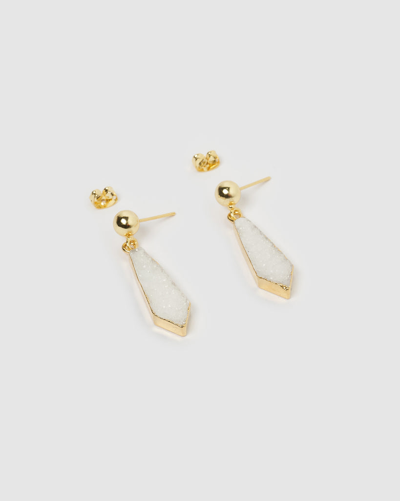 Miz Casa & Co Stella Earring White Druzy