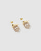 Miz Casa & Co Carmen Stud Earrings Clear Quartz