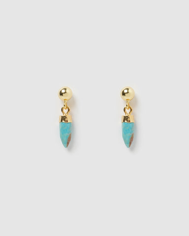 Miz Casa & Co Immortal Drop Earrings Gold Pearl