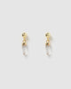Miz Casa & Co Grace Stud Earring Clear Quartz