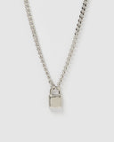 Miz Casa & Co Skylar Locked Necklace Silver