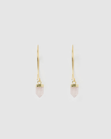 Miz Casa & Co Immortal Drop Earrings Gold Pearl
