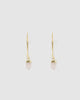 Miz Casa & Co Wanderer Earrings Gold Rose Quartz