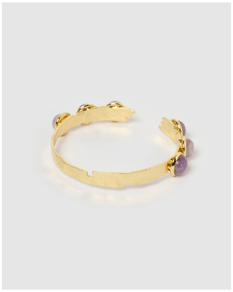 Miz Casa & Co Deja Cuff Gold Amethyst