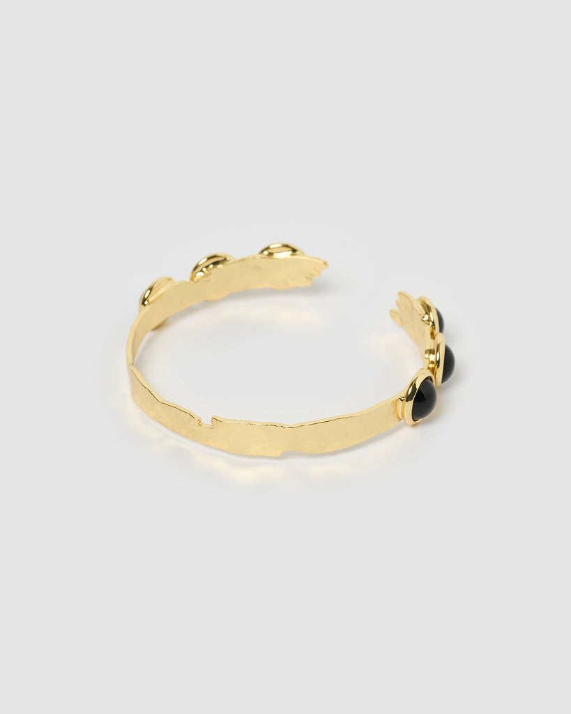 Miz Casa & Co Deja Cuff Gold Black Onyx