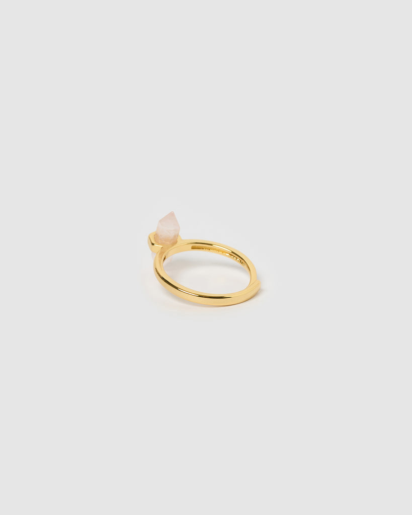 Miz Casa & Co Amy Ring Gold Rose Quartz