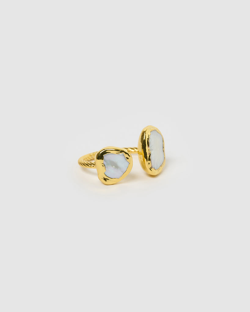 Miz Casa & Co Eve Ring Gold Pearl