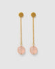 Miz Casa & Co Andie Drop Earrings Pink Gold