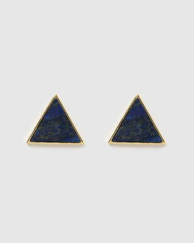 Miz Casa & Co Izzy Earrings Gold Navy Quartz