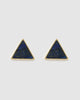 Miz Casa & Co Geometric Triangle Earrings Gold Navy
