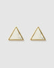 Miz Casa & Co Geometric Triangle Earrings Gold Marble