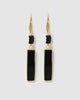 Miz Casa & Co Enya Drop Earrings Onyx Gold