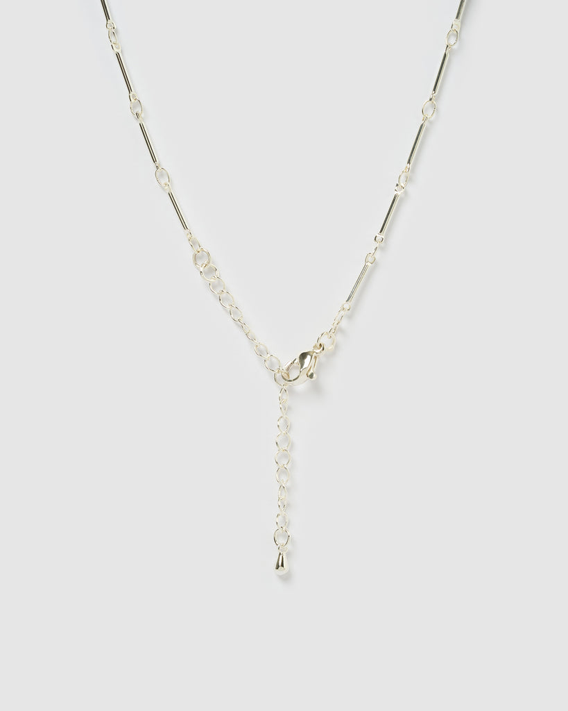 Miz Casa & Co Jewel Charm Necklace Smokey Quartz Silver