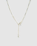 Miz Casa & Co Jewel Charm Necklace Smokey Quartz Silver