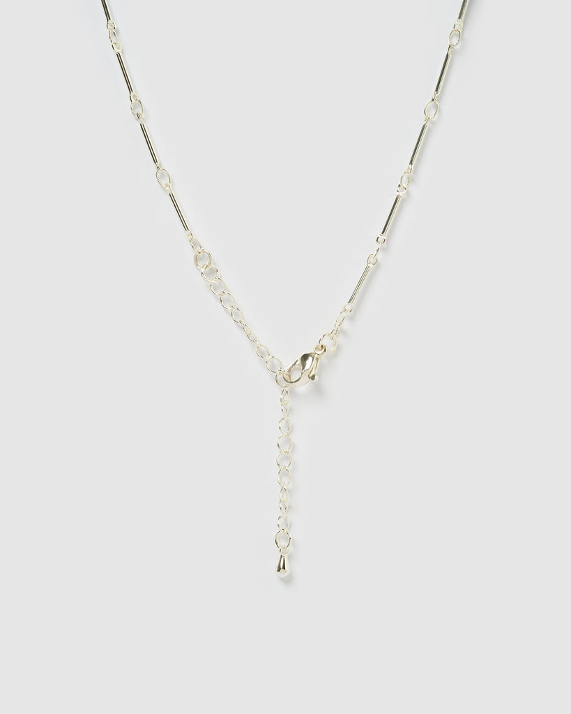 Miz Casa & Co Jewel Charm Necklace Jade Silver