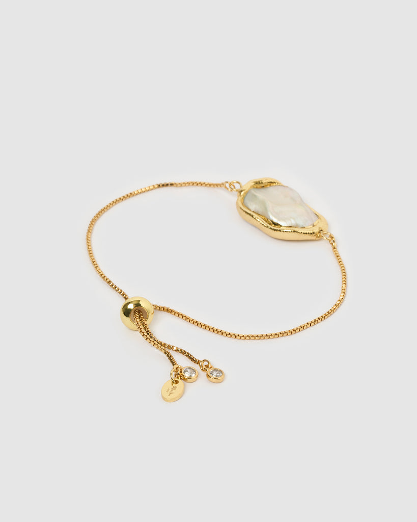 Miz Casa & Co Olivia Bracelet Gold Pearl