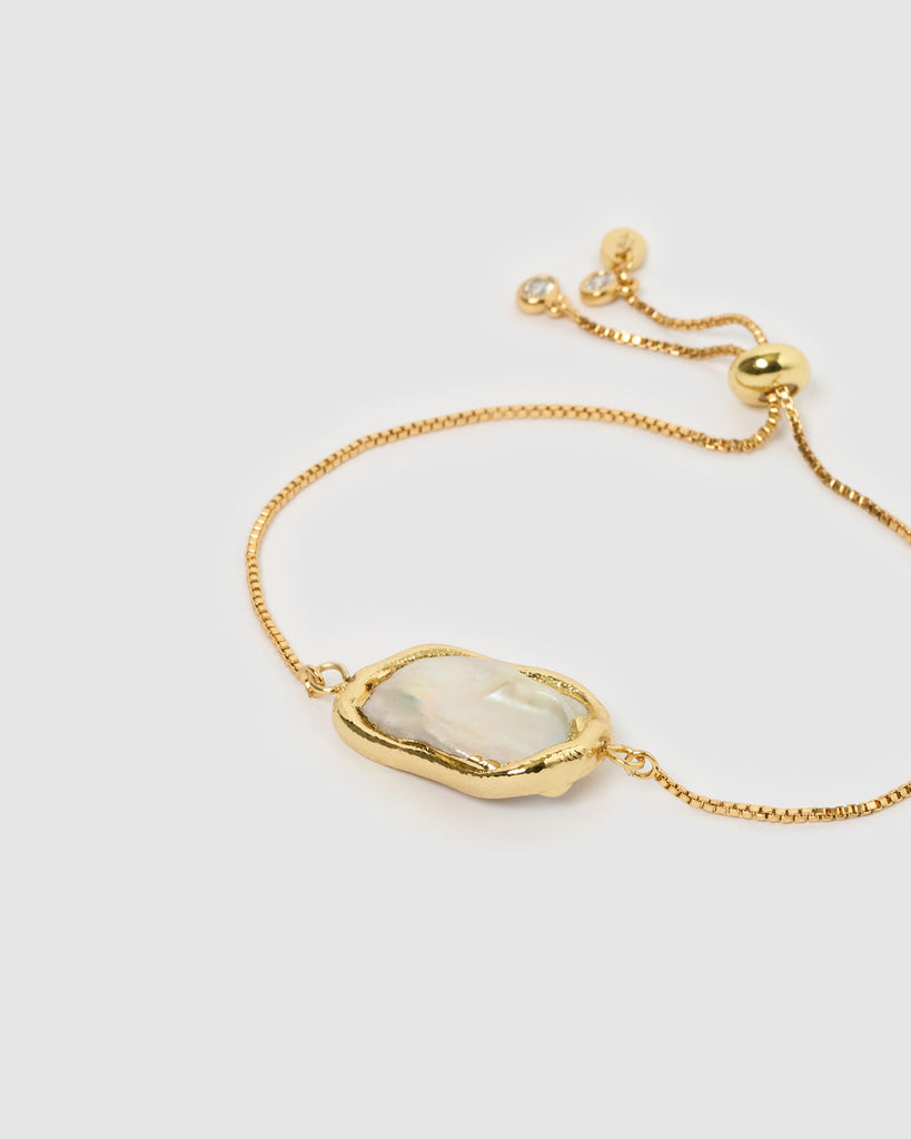 Miz Casa & Co Olivia Bracelet Gold Pearl