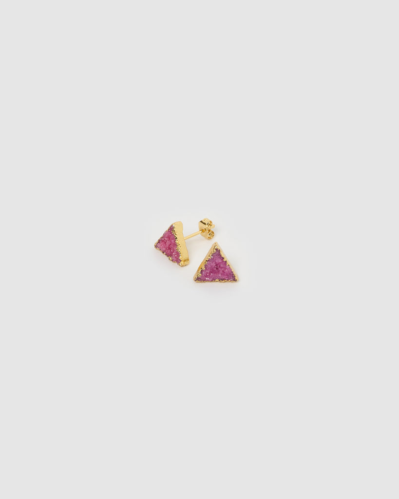 Miz Casa & Co Dusky Stud Earrings Pink Gold