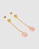 Miz Casa & Co Andie Drop Earrings Pink Gold