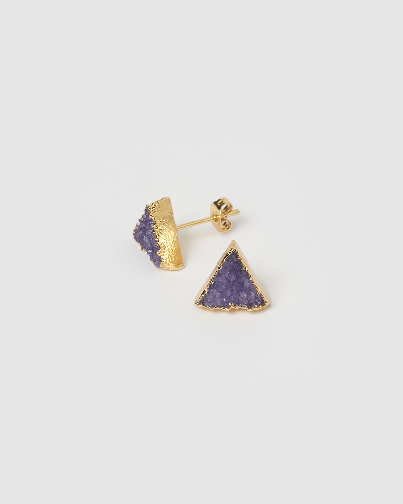 Miz Casa & Co Dusky Stud Earrings Amethyst