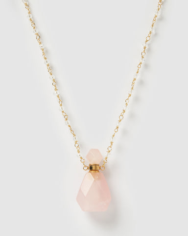 Miz Casa & Co Kelsey Necklace Fuchsia Pink Pearl