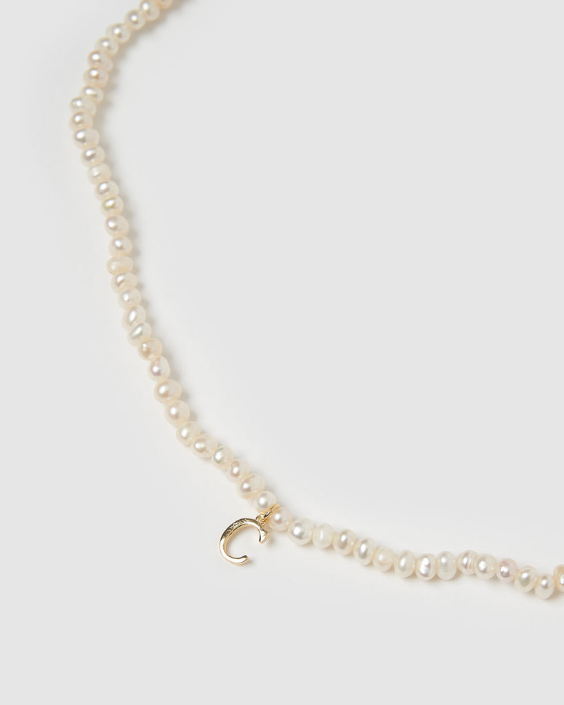 Miz Casa & Co Pearl Letter C Choker