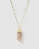 Miz Casa & Co Large Solitaire Pendant Necklace Hematite Quartz