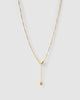 Miz Casa & Co Large Solitaire Pendant Necklace Hematite Quartz