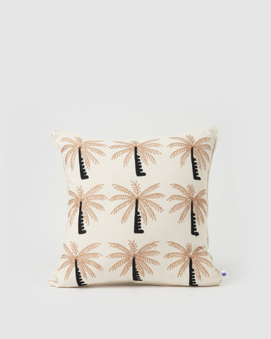 Miz Casa & Co Rectangle Palm Pillow Case Black