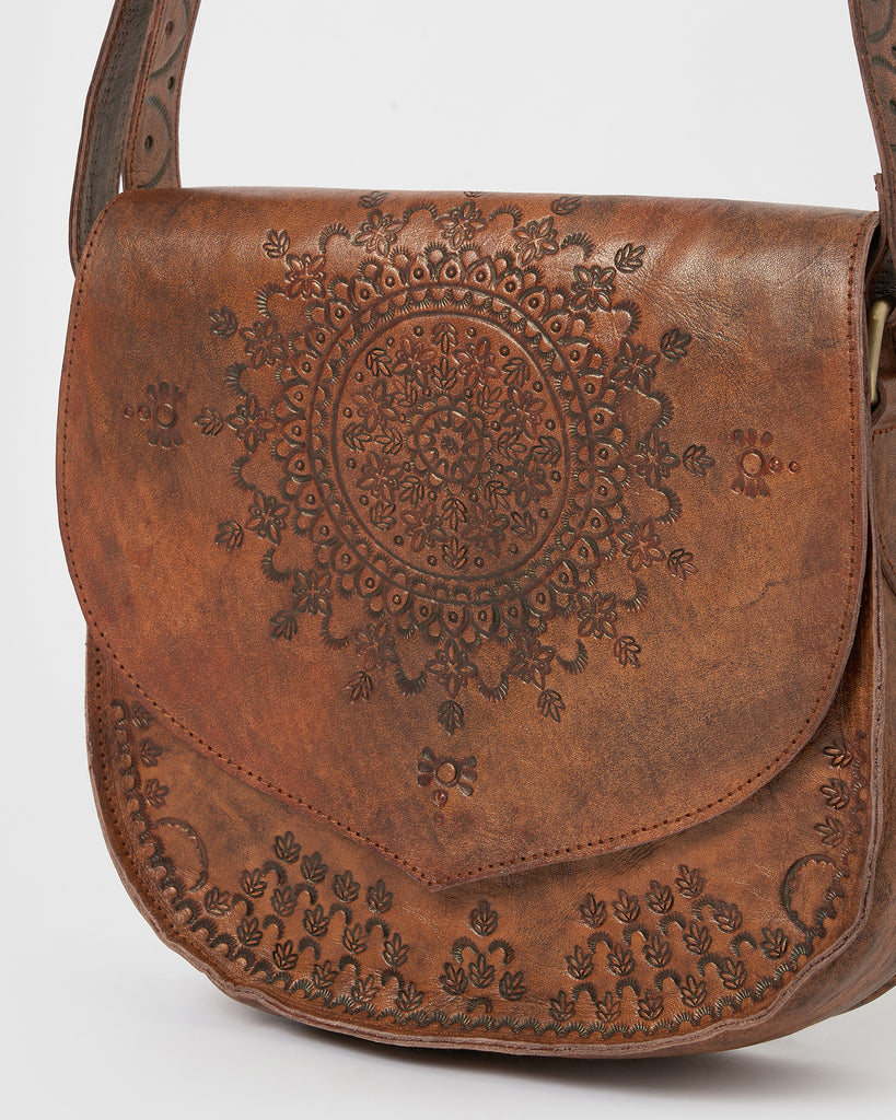 Miz Casa & Co Zahrah Crossbody Bag Brown