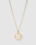 Miz Casa & Co Connie Medallion Necklace Gold