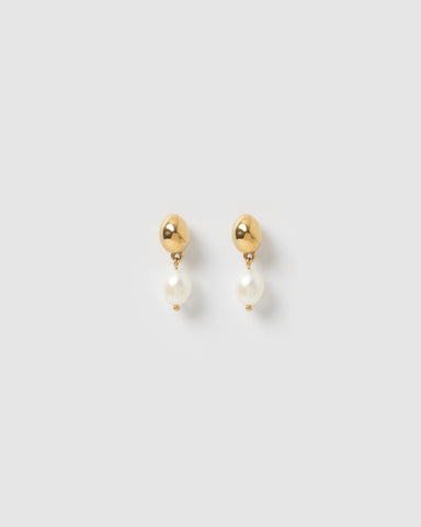 Miz Casa & Co Sunlit Stud Earrings Black Gold