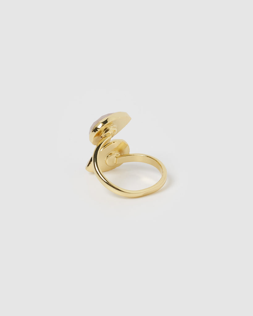 Miz Casa & Co Destiny Ring Gold Rose Quartz