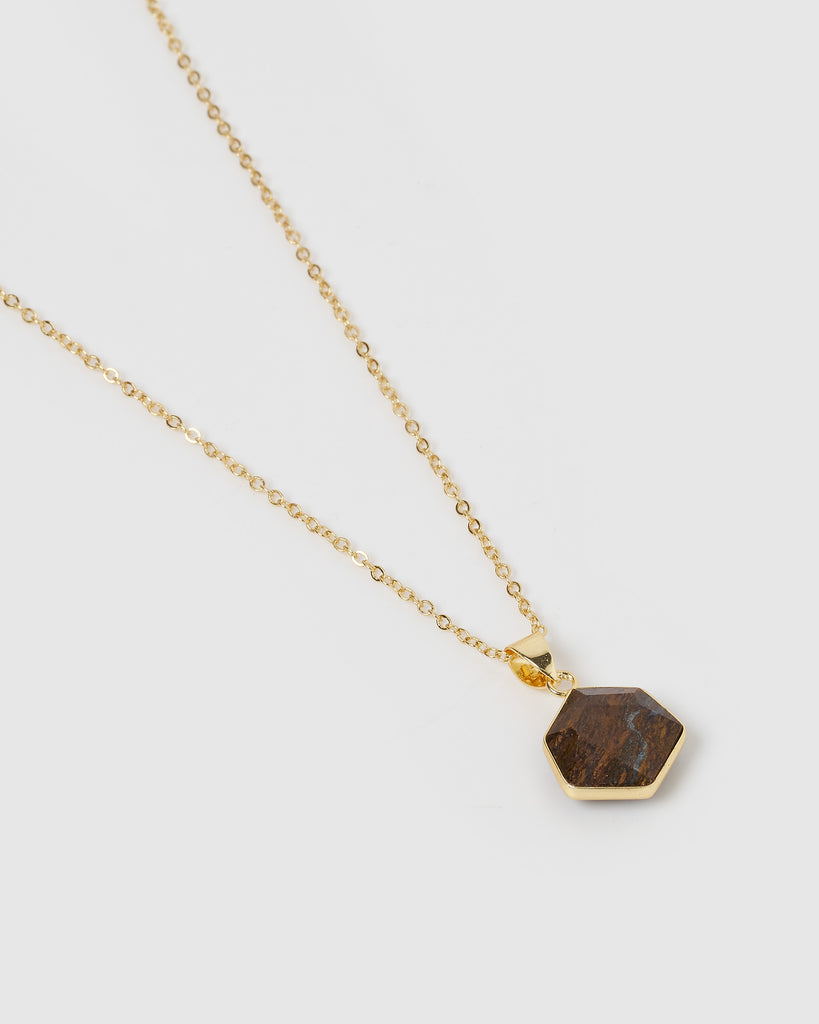 Miz Casa & Co Aurora Necklace Tigers Eye