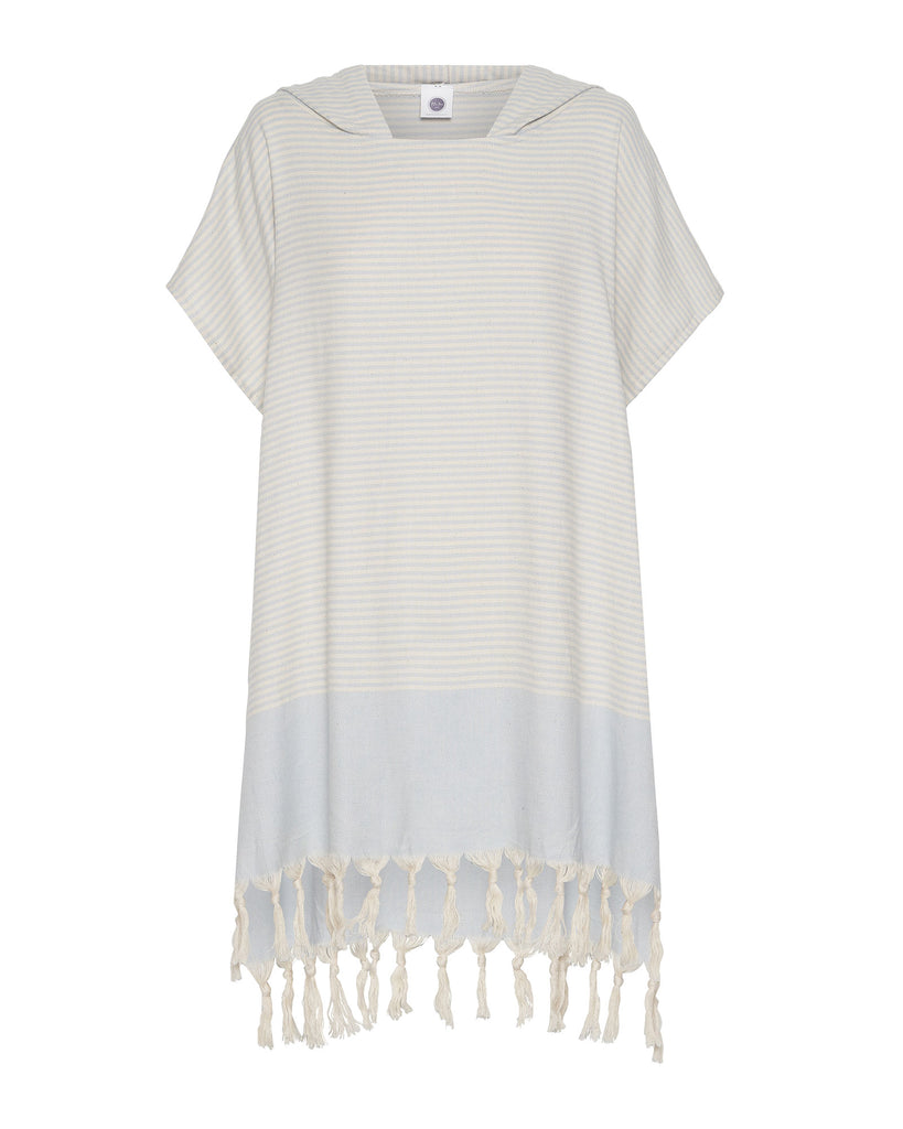 Miz Casa & Co Bondi Turkish Beach Poncho Blue Stripe