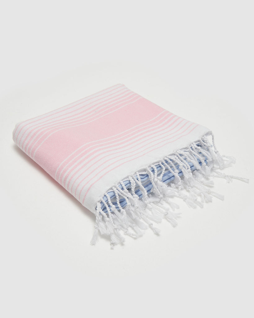 Miz Casa & Co Clovelly Turkish Towel Pink Blue