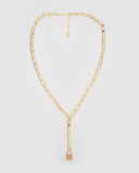 Miz Casa & Co Locked Necklace Gold