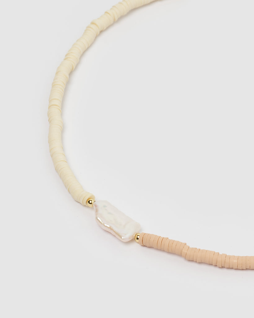 Miz Casa & Co Malia Choker Pearl Neutral Blush