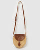 Miz Casa & Co Grace Woven Crossbody Bag Natural Brown