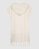 Miz Casa & Co Bondi Turkish Beach Poncho Grey Stripe