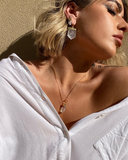 Miz Casa & Co Romi Pendant Necklace Clear Quartz Gold